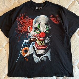 Vintage Liquid Blue Crazy Clown T Shirt Size 2XL XXL Y2K graphic